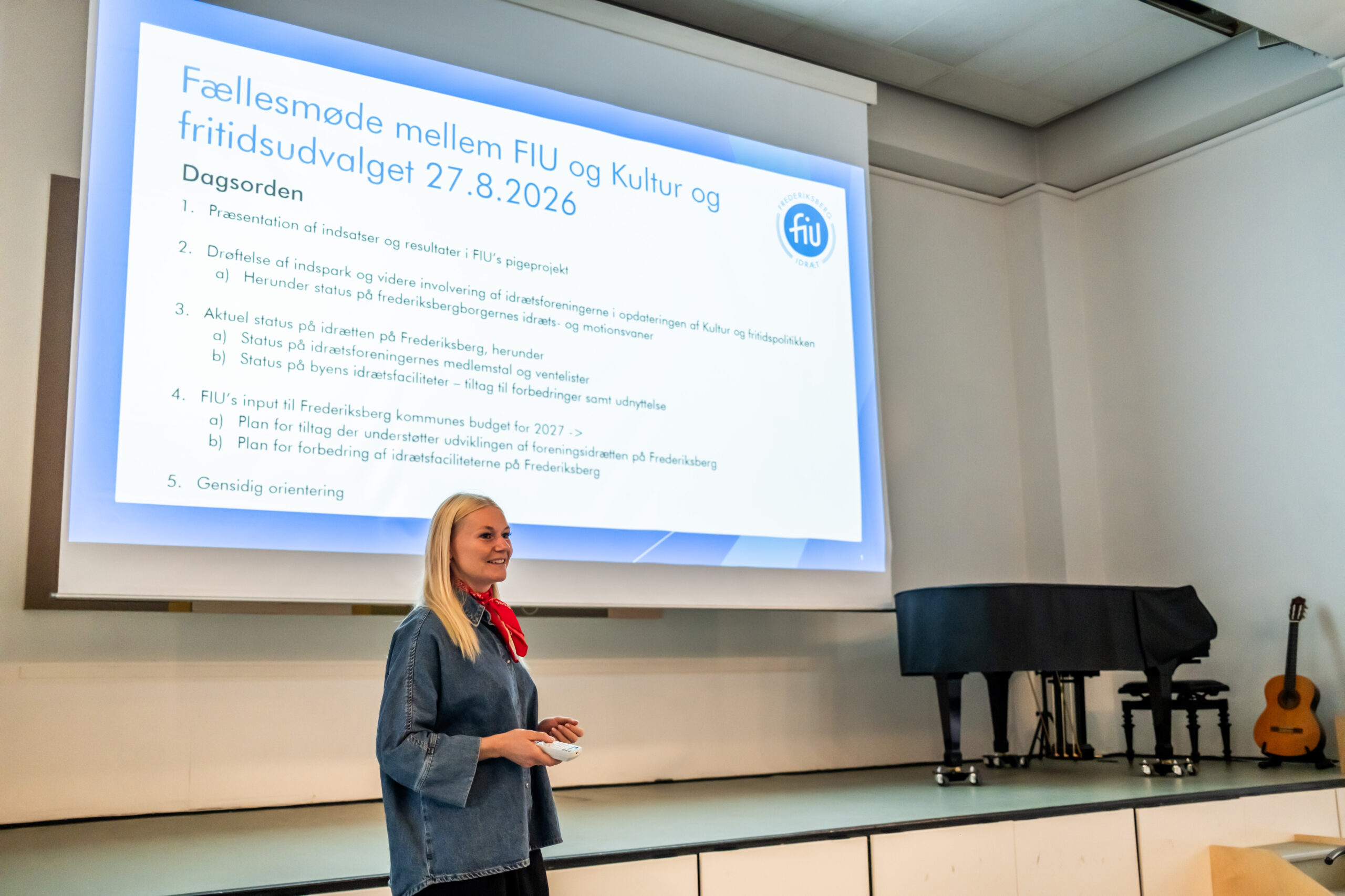 På mødet mellem FIU og Kultur- og Fritidsudvalget blev det store pigeprojekt præsenteret, og FIU’s ønsker til kommunens budget blev drøftet.